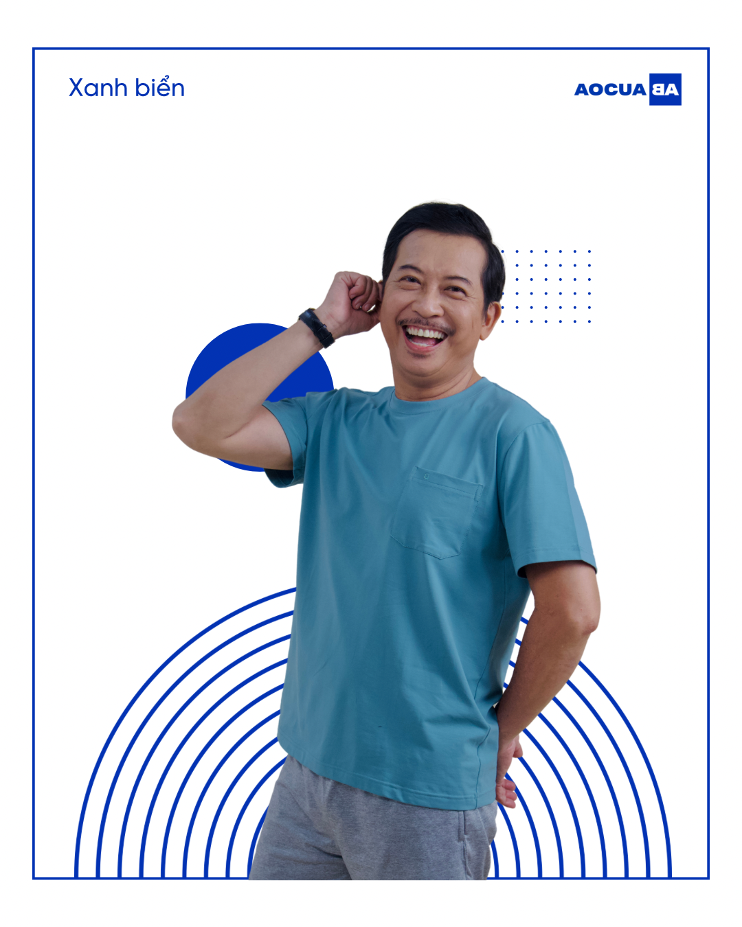 Áo thun AOCUABA 100% Cotton - Xanh Cổ Vịt