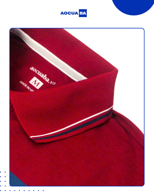 Áo Polo AOCUABA - ĐỎ sọc PLS