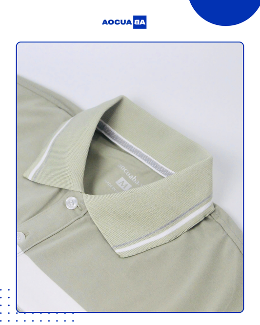 Áo Polo AOCUABA - Vàng Kem sọc PLS