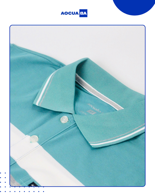 Áo Polo AOCUABA - Xanh Dương sọc PLS