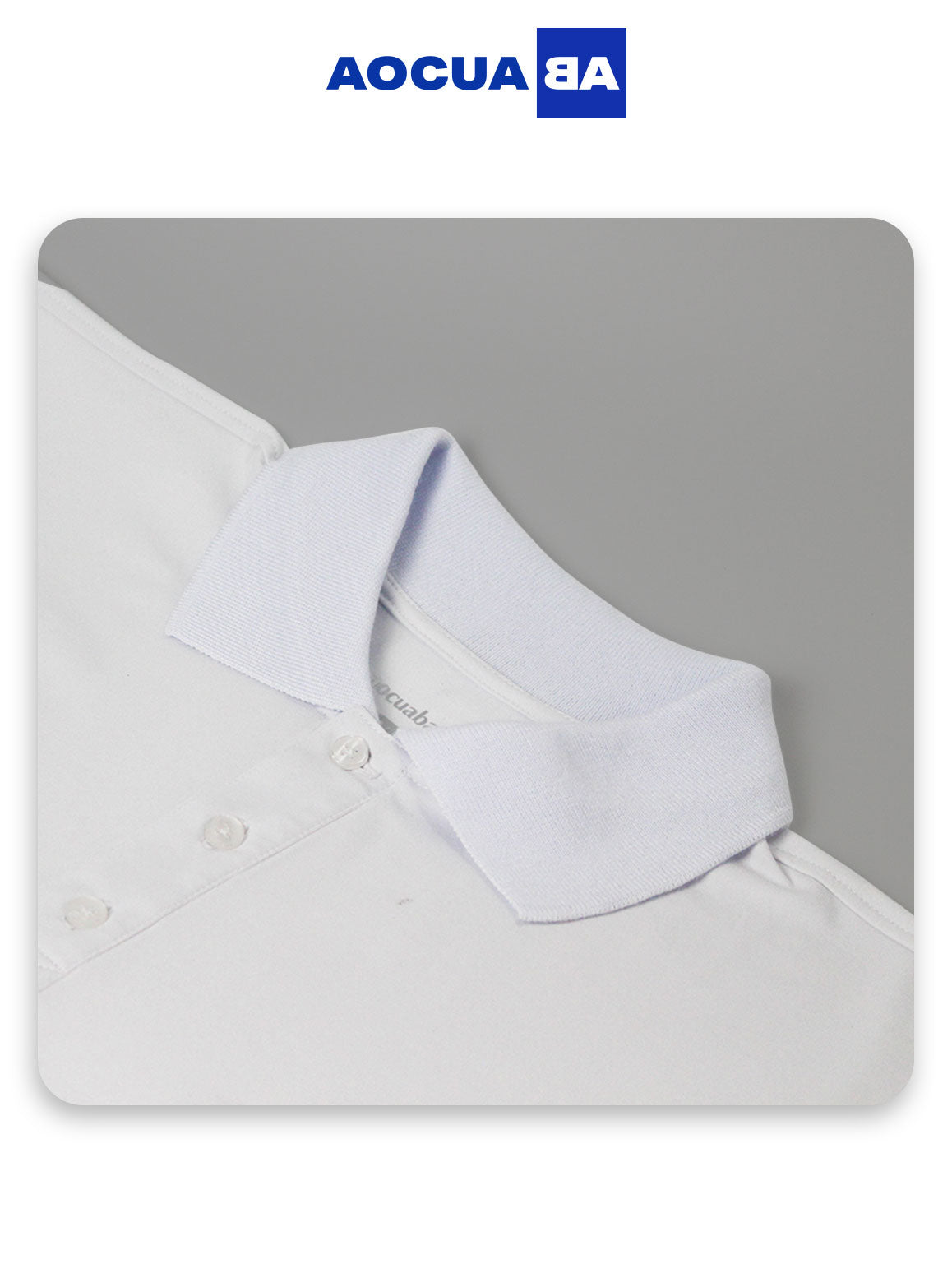Áo Polo AOCUABA - Trắng trơn PLT