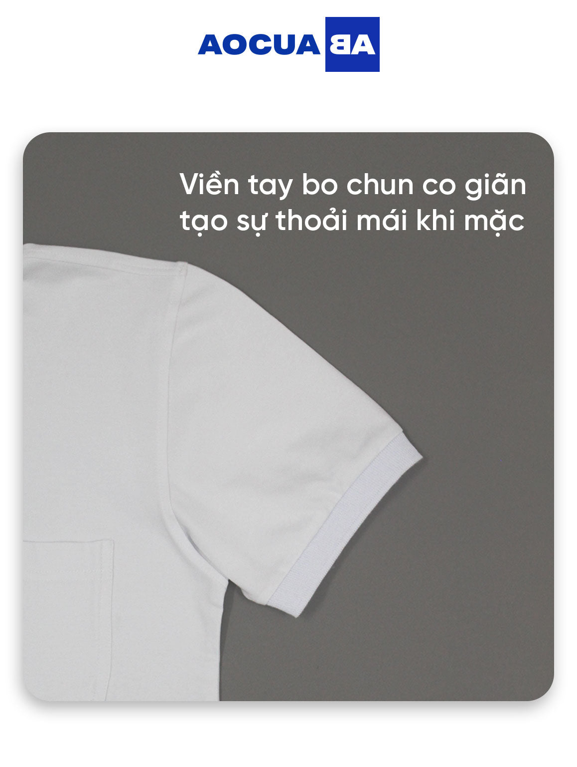 Áo Polo AOCUABA - Trắng trơn PLT