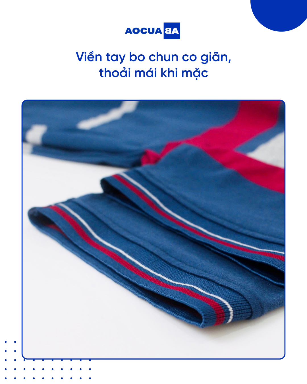 Áo Polo AOCUABA - Xanh NAVY sọc PLS