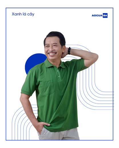 Áo Polo AOCUABA - Xanh Lá trơn PLT