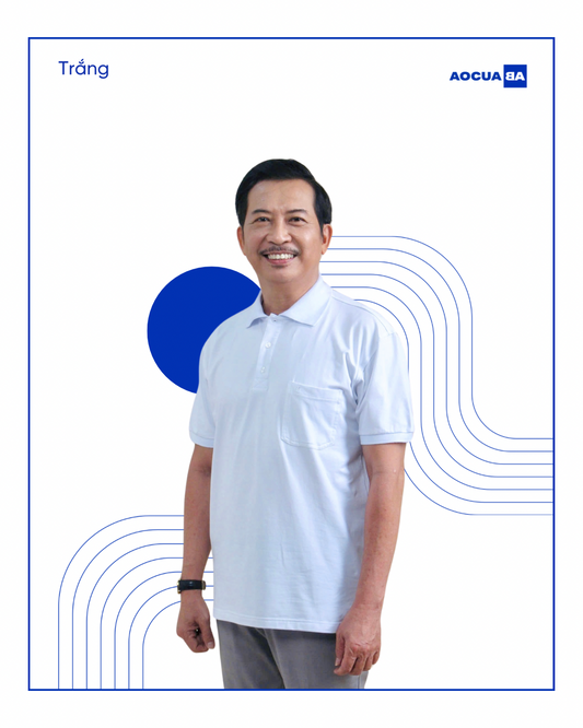 Áo Polo AOCUABA - Trắng trơn PLT