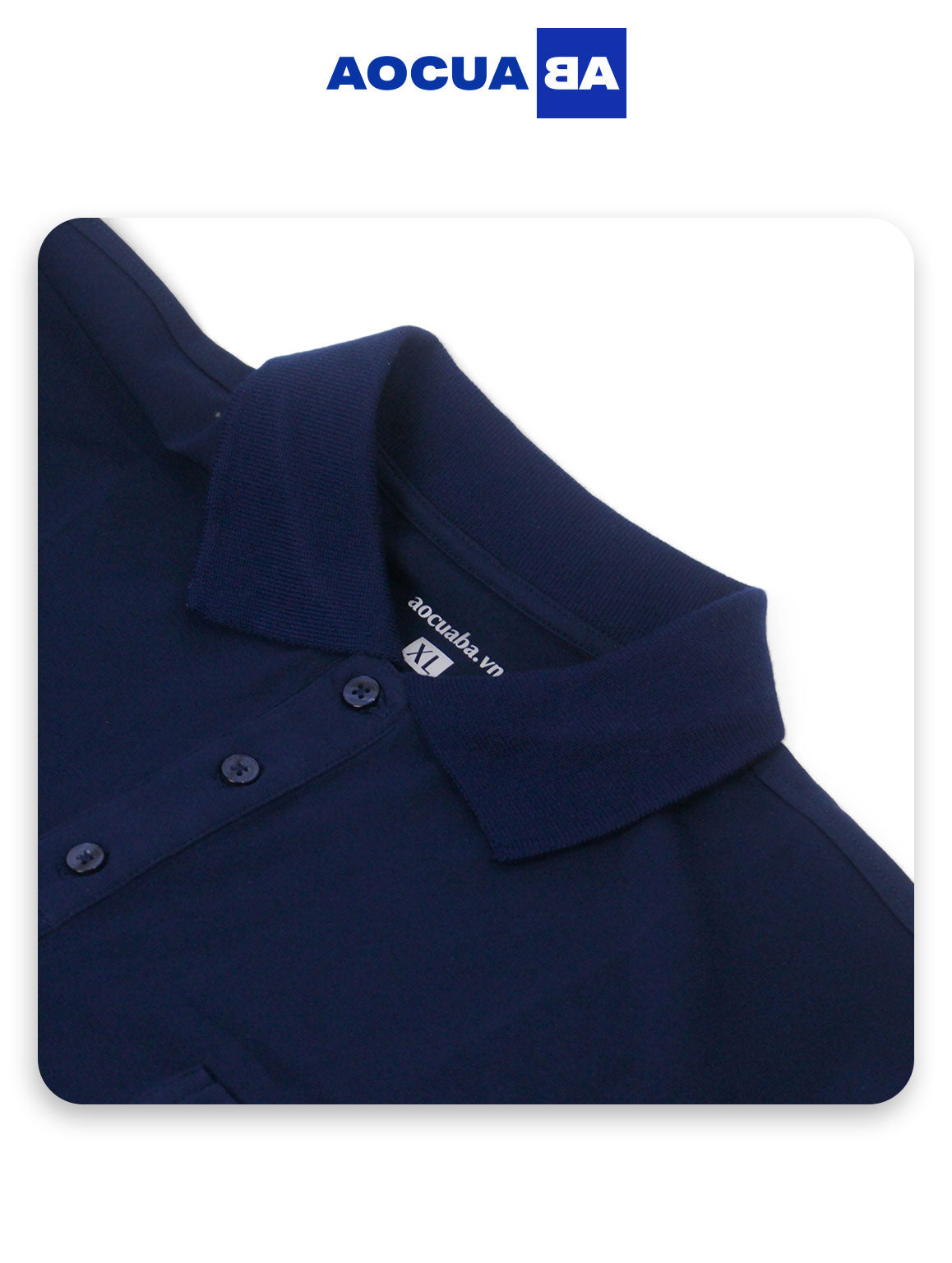 Áo Polo AOCUABA - Xanh Navy trơn PLT