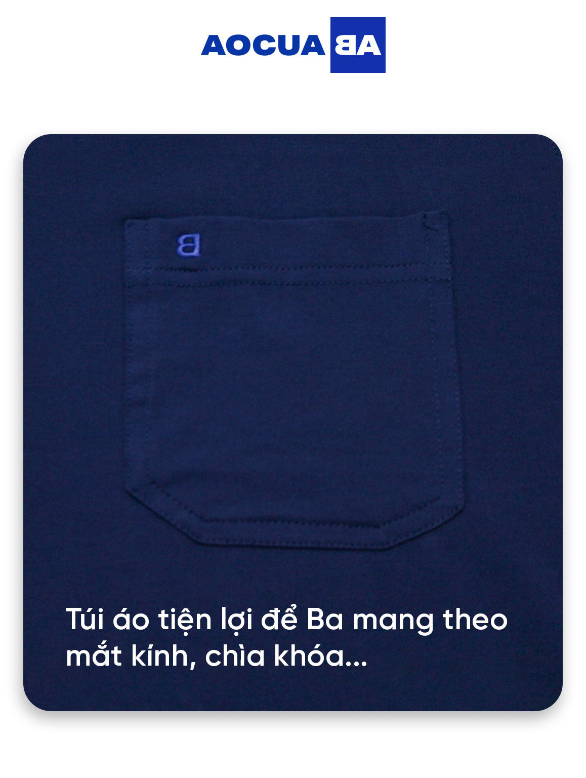 Áo Polo AOCUABA - Xanh Navy trơn PLT