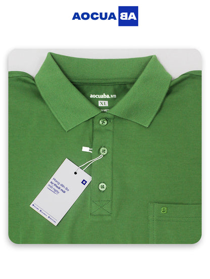 Áo Polo AOCUABA - Xanh Lá trơn PLT