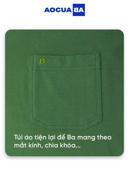 Áo Polo AOCUABA - Xanh Lá trơn PLT